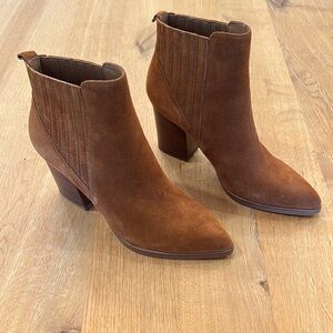 Marc Fisher LTD Alva Brown Suede Ankle Boots